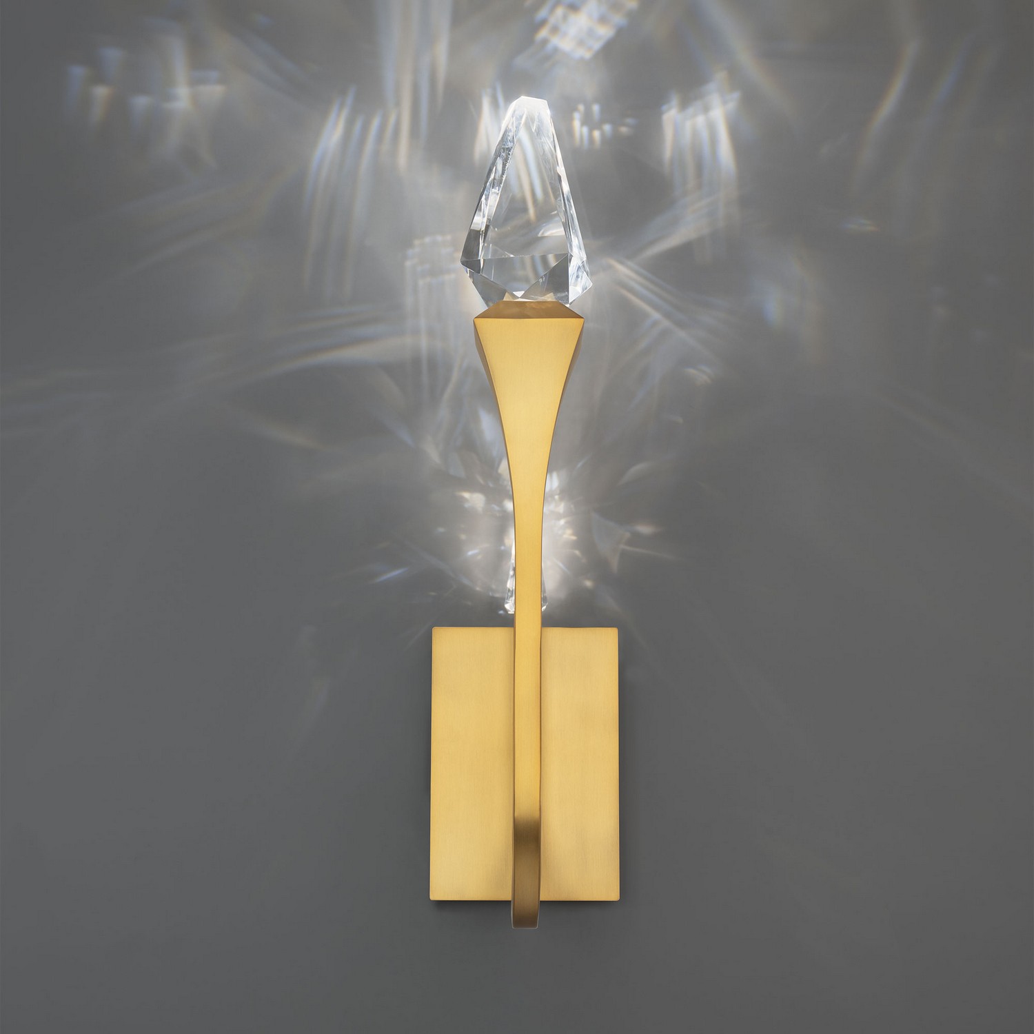 Aged Brass LED Wall Sconce from the Plumeria Collection