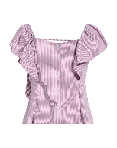 Le Volière Woman Shirt Mauve Size L Cotton, Polyamide, Elastane