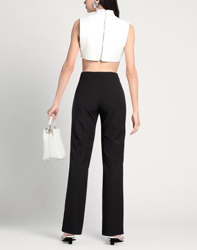 Woman Pants Black Size 12 Polyester, Elastane