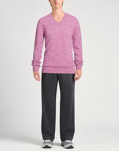 Man Sweater Mauve Size S Virgin Wool