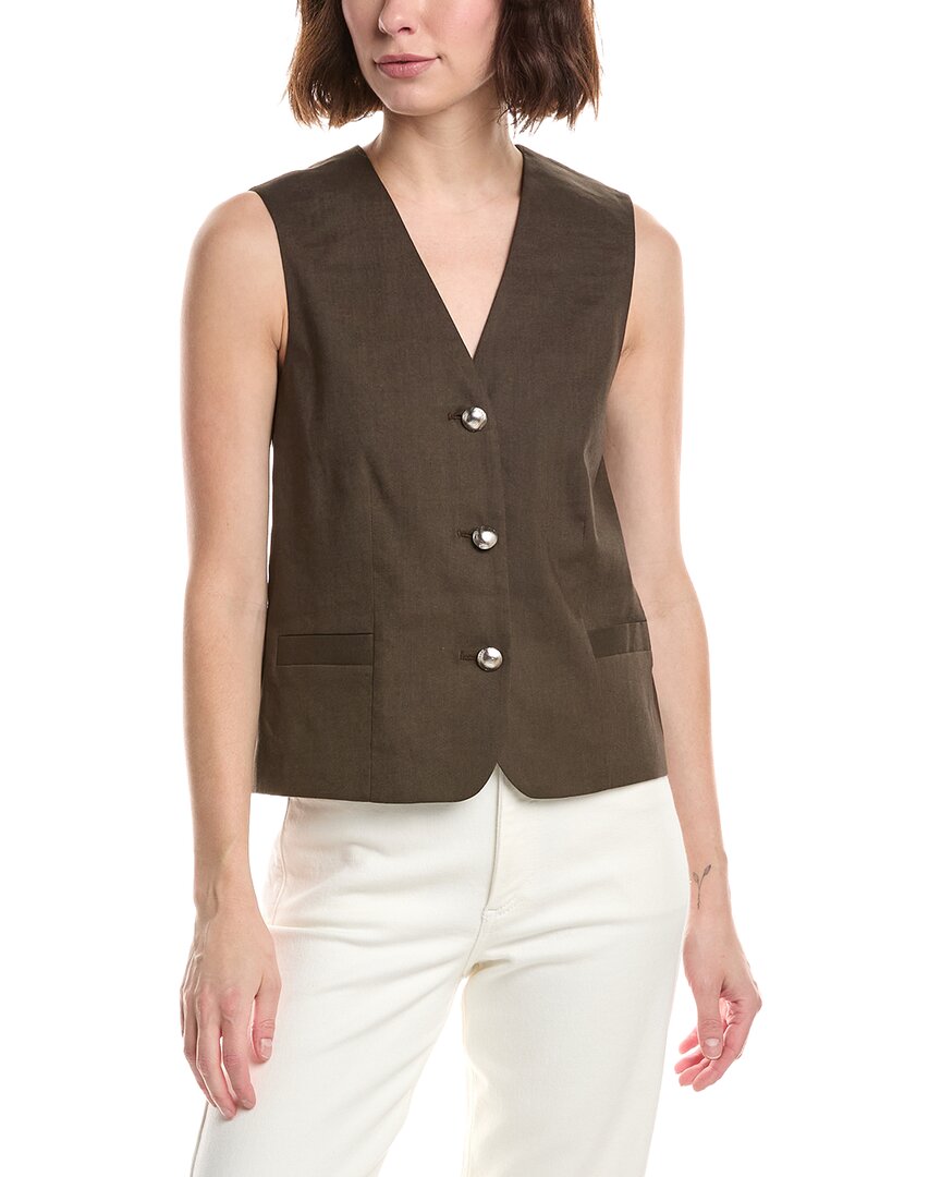 Belle Linen-Blend Vest