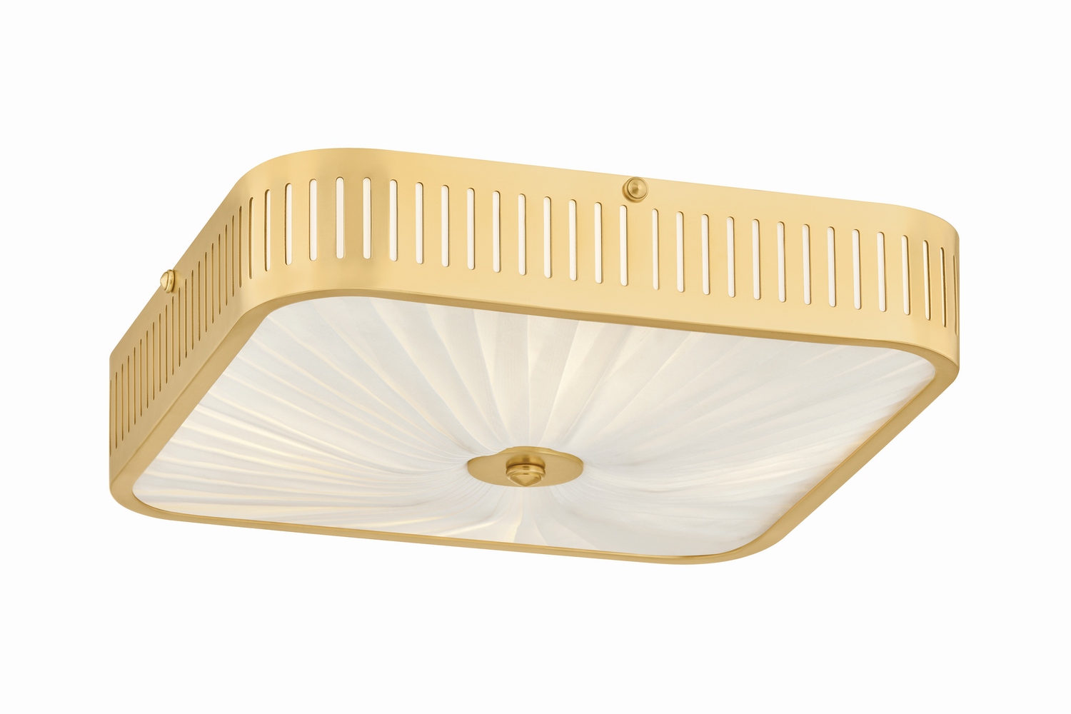 Aged Brass Semi Flush Mount from the Henri Collection