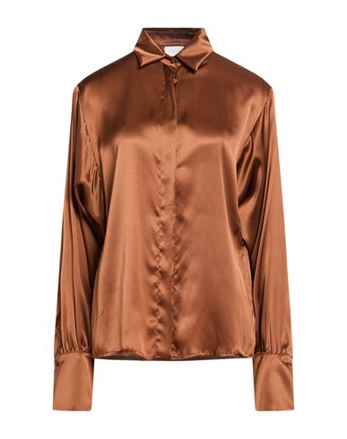 Woman Shirt Brown Size 1 Silk