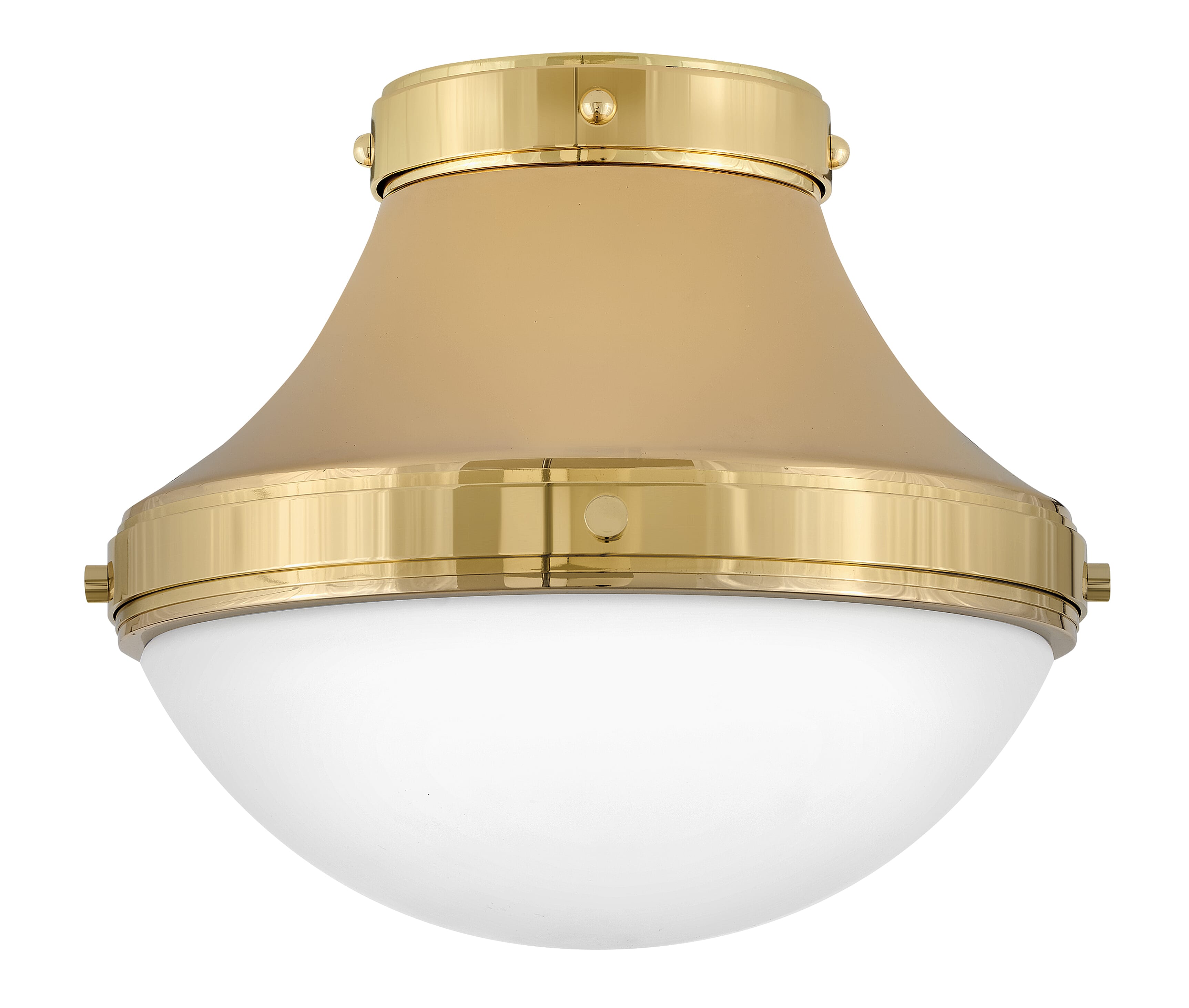 Bright Brass LED Flush Mount from the Oliver Collection