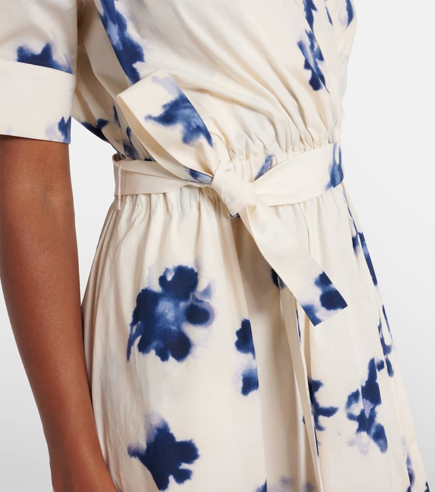 Lydia floral cotton-blend midi dress