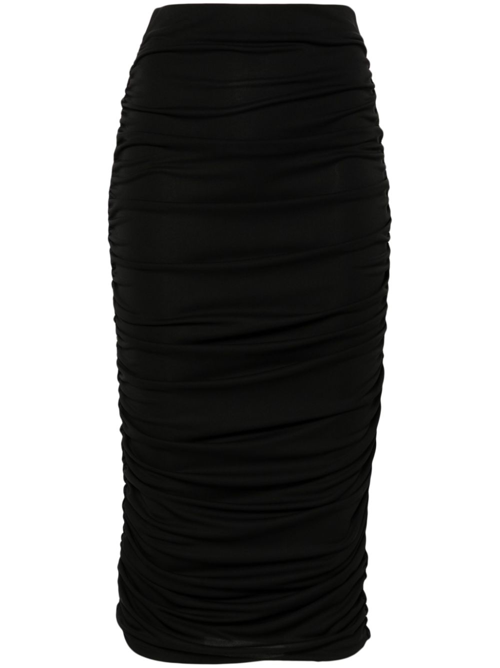 Livia ruched midi skirt - Black