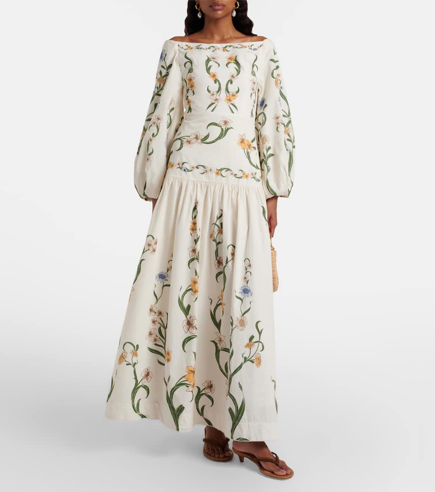 Floral cotton maxi dress