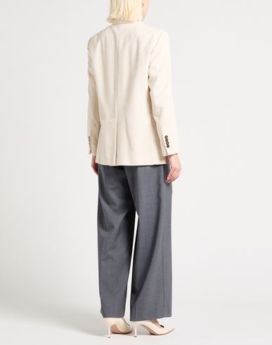Woman Blazer Ivory Size 6 Viscose, Cotton