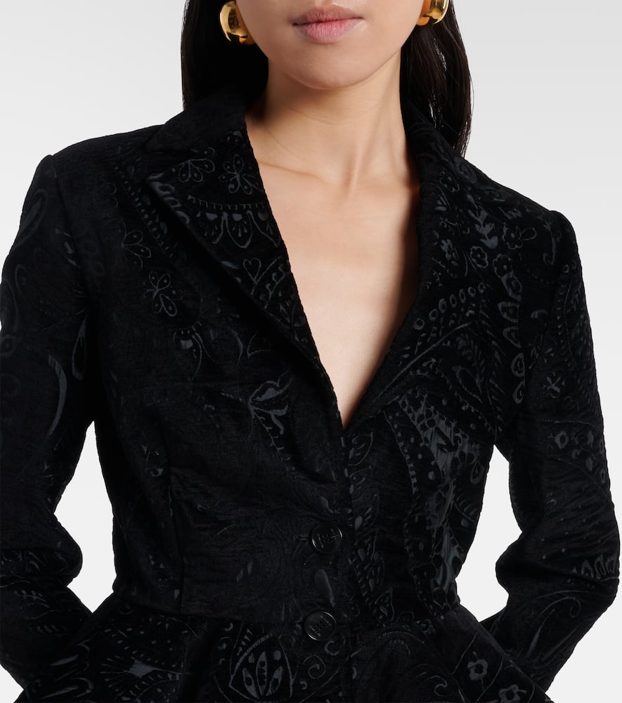 Paisley peplum blazer