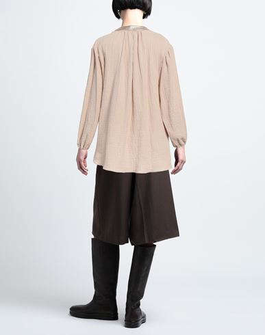 Woman Top Beige Size 8 Polyester, Elastane
