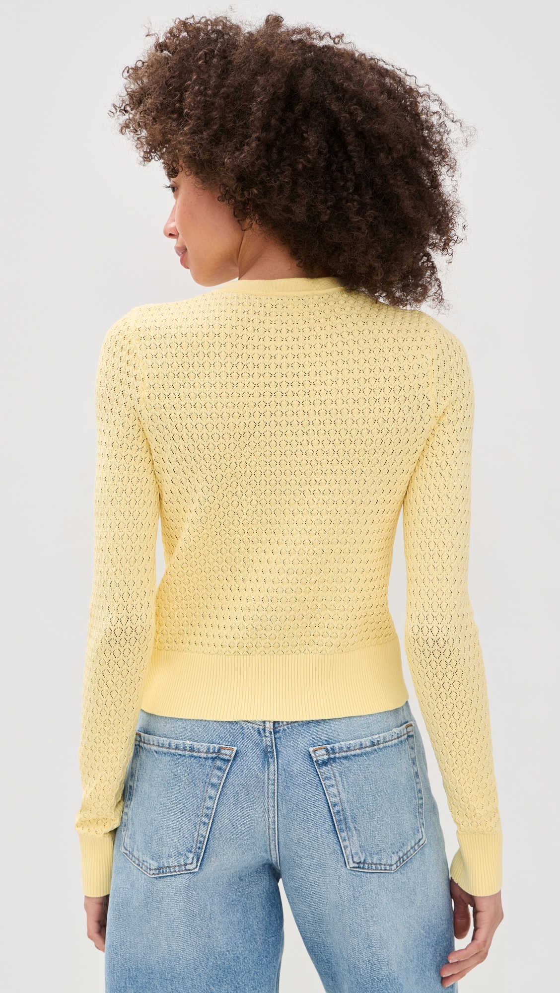 The Pointelle Dani Cardigan Sunshine