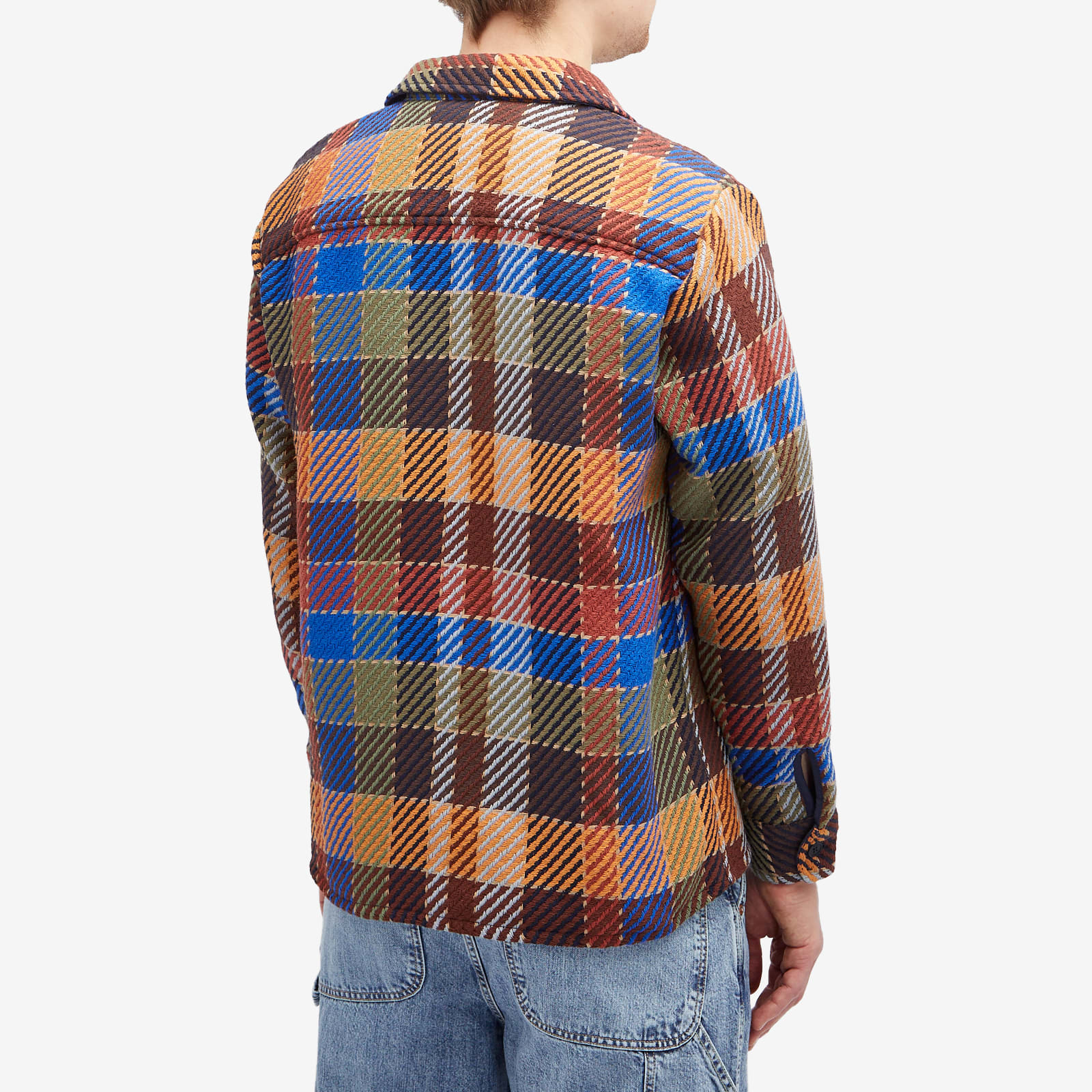 Men's Whiting Pike Overshirt in Burgundy/Blue