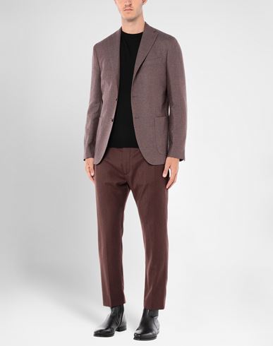Man Blazer Brick Size 40 Wool, Linen, Cashmere