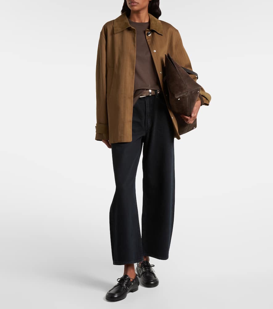 Low Curve cropped mid-rise barrel-leg jeans