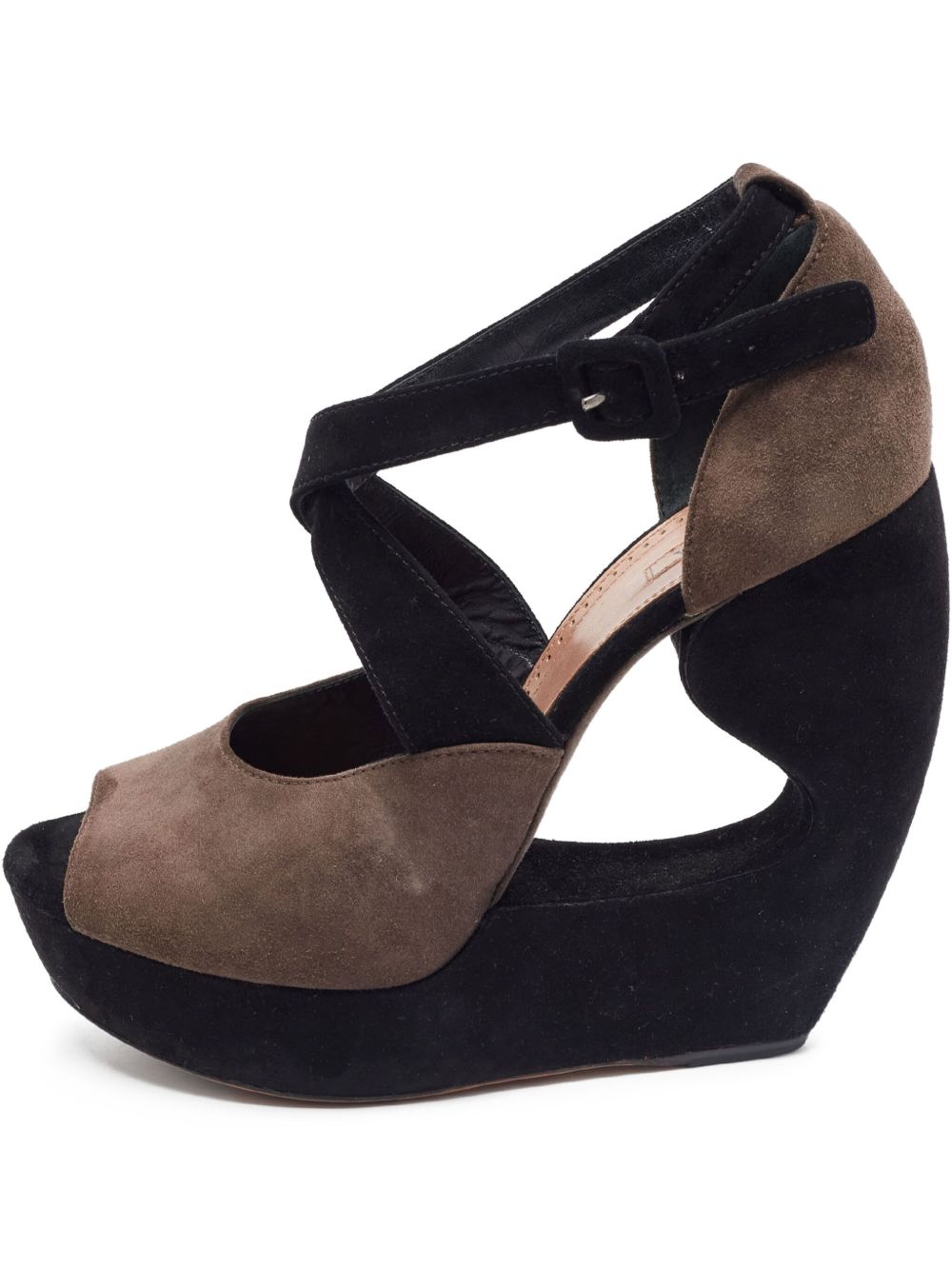150mm suede sandals - Brown