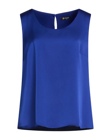 Camilla Milano Woman Top Blue Size 10 Synthetic fibers