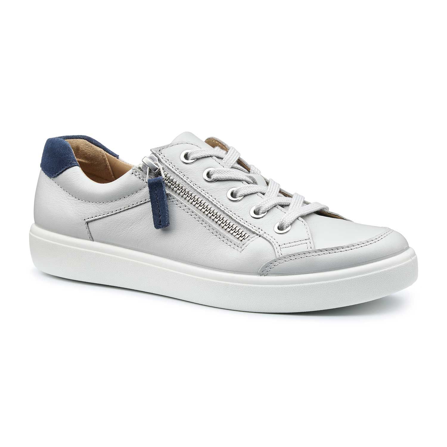 Hotter Women's 'Chase II' Deck Shoes in Light Grey