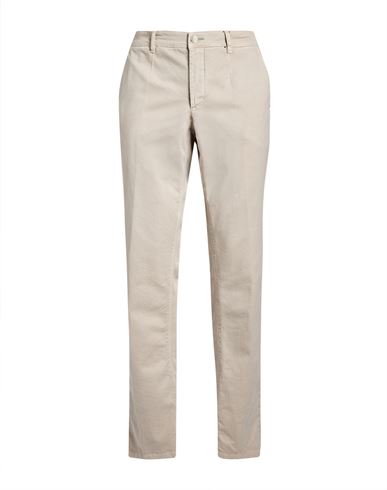 Man Pants Beige Size 42 Cotton, Elastane
