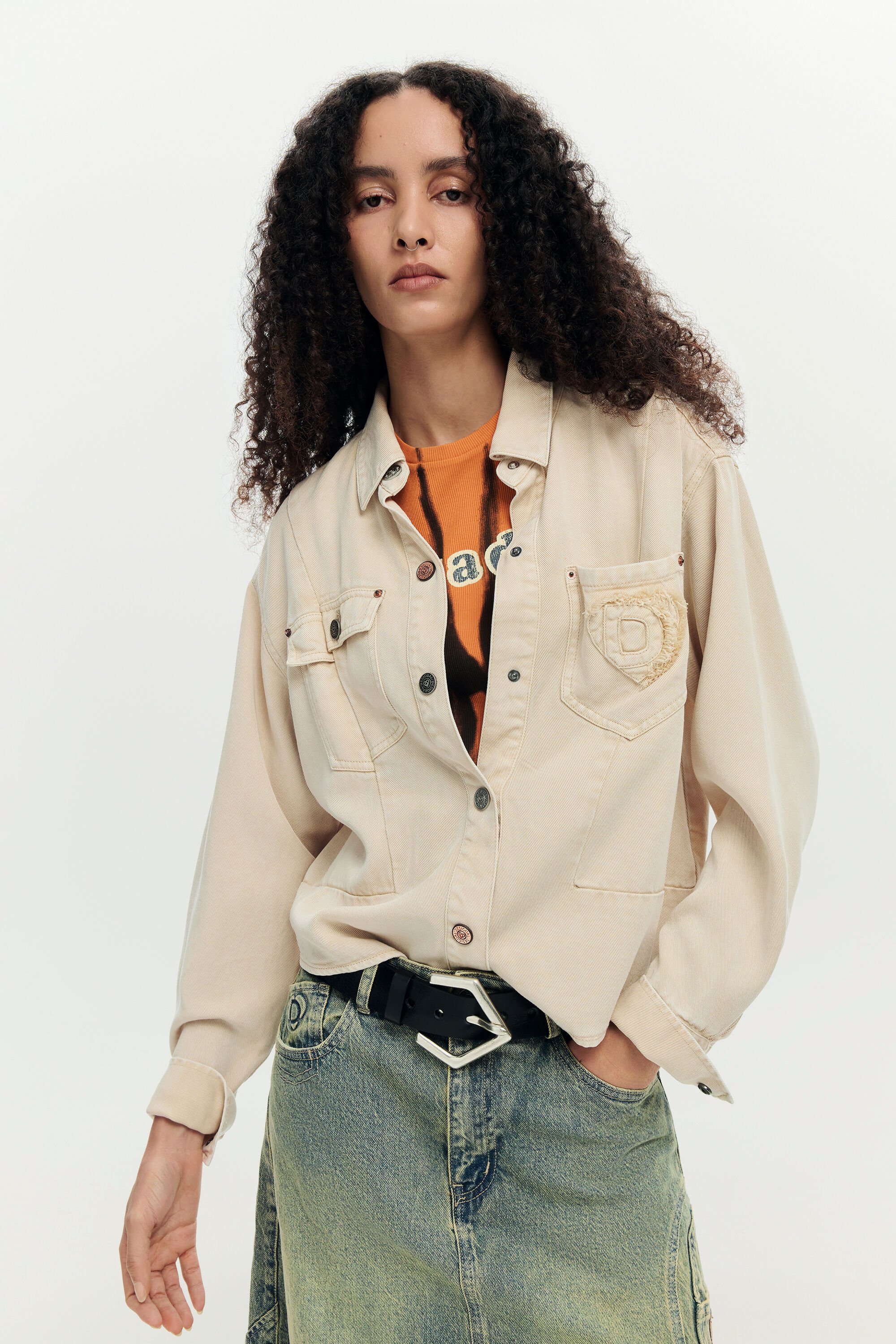 Denim trucker jacket