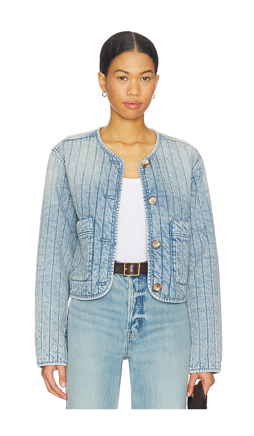 BLANKNYC Quilted Jacket in Blue. XS. Also in S