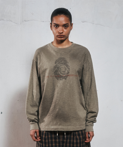 FINGERPRINT SLUB LS TEE OLIVE