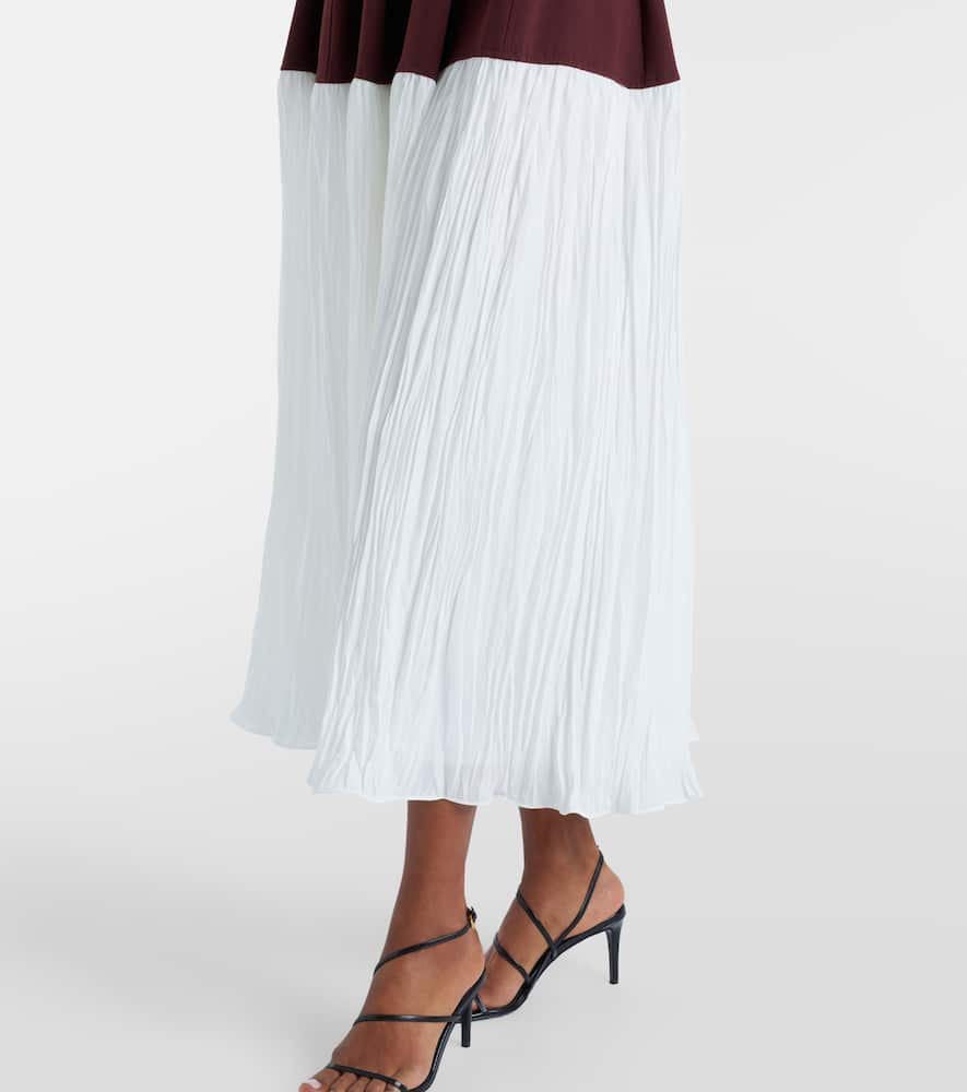 Raleigh crêpe and satin midi dress