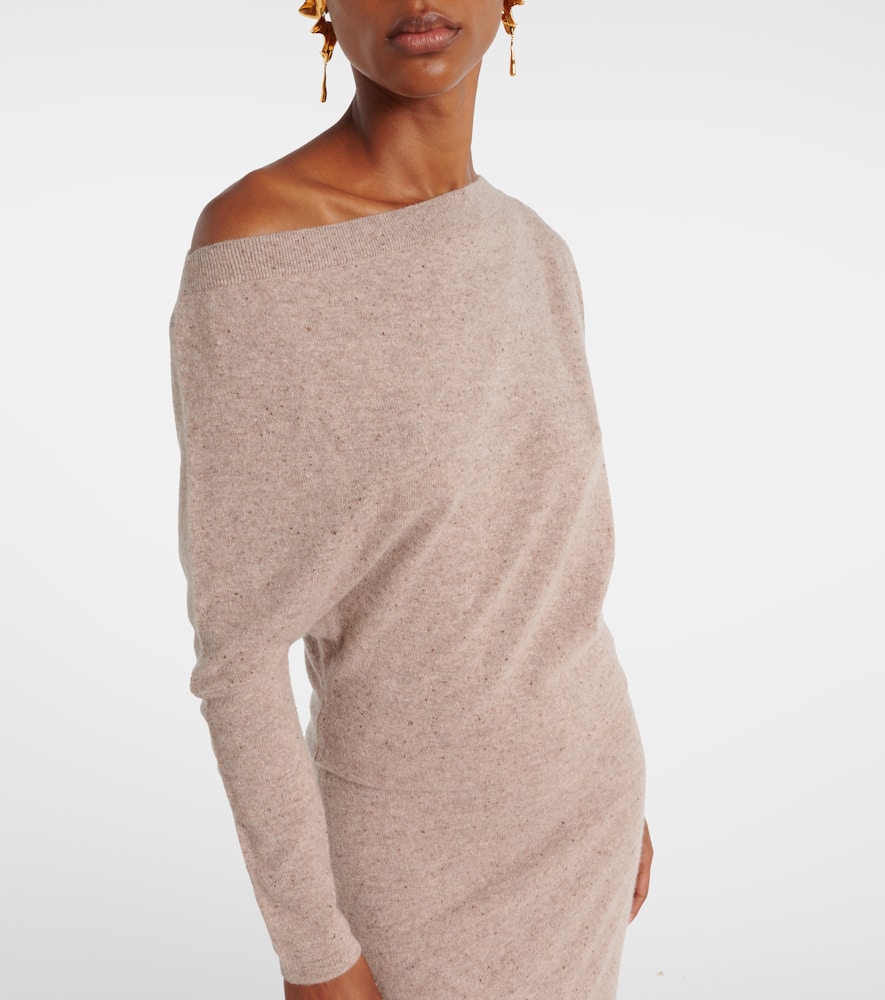 Kasos draped cashmere maxi dress