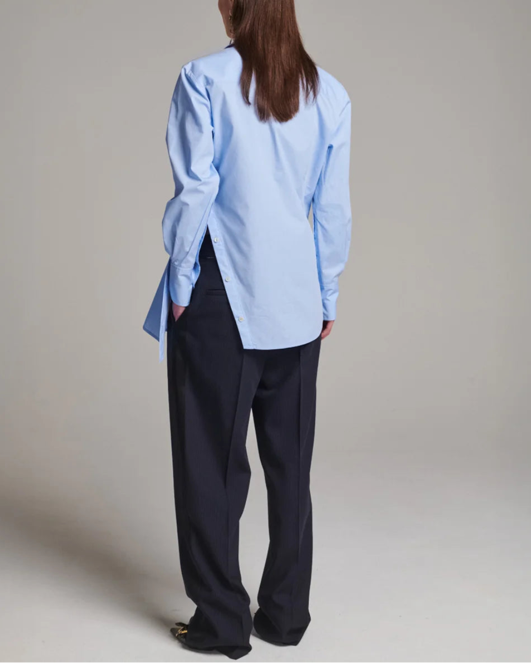 Twisted Cotton Light Blue Shirt