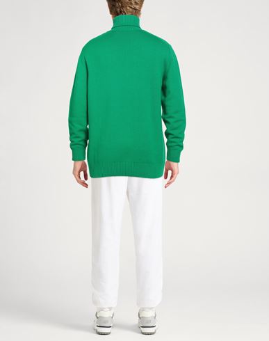 Man Turtleneck Green Size XXL Virgin Wool