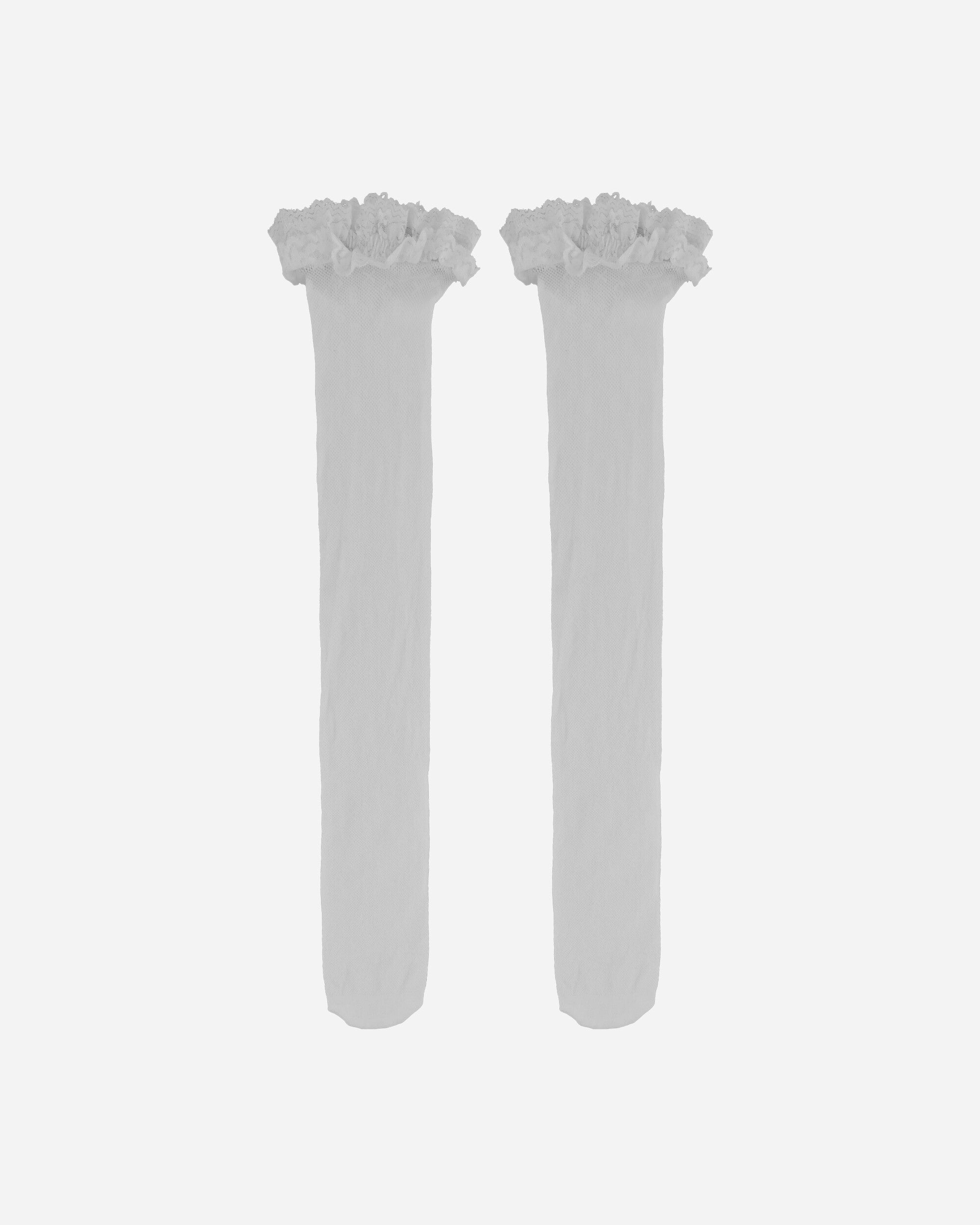 Women s Web Stay Ups Socks White