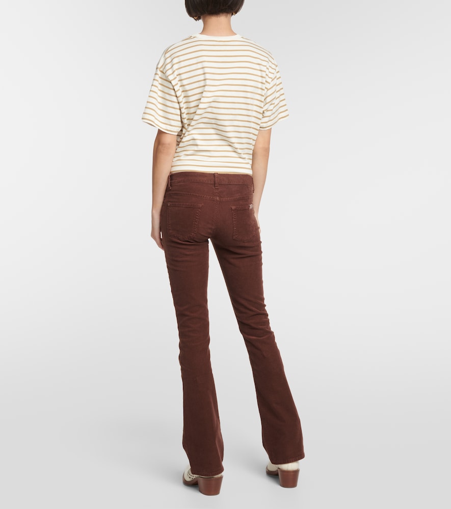 Mid-rise flared jeans