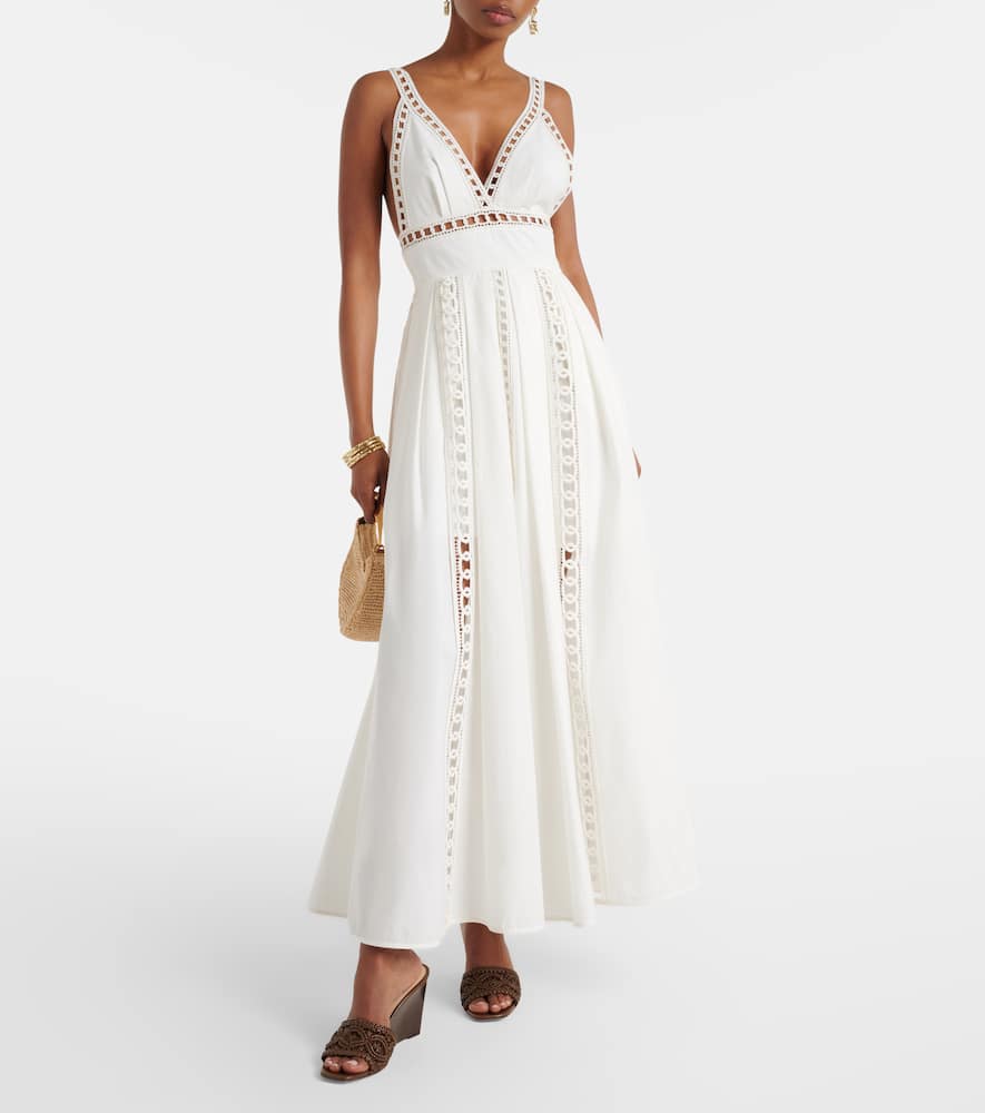 Ellen macramé leather wedge mules