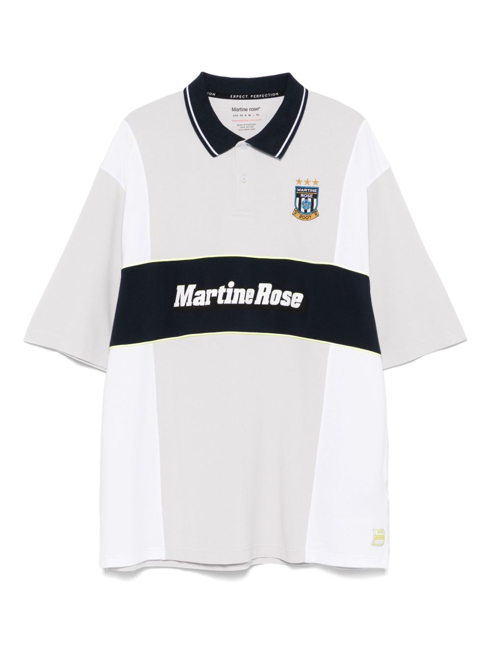 Martine Rose panelled polo shirt - Grey