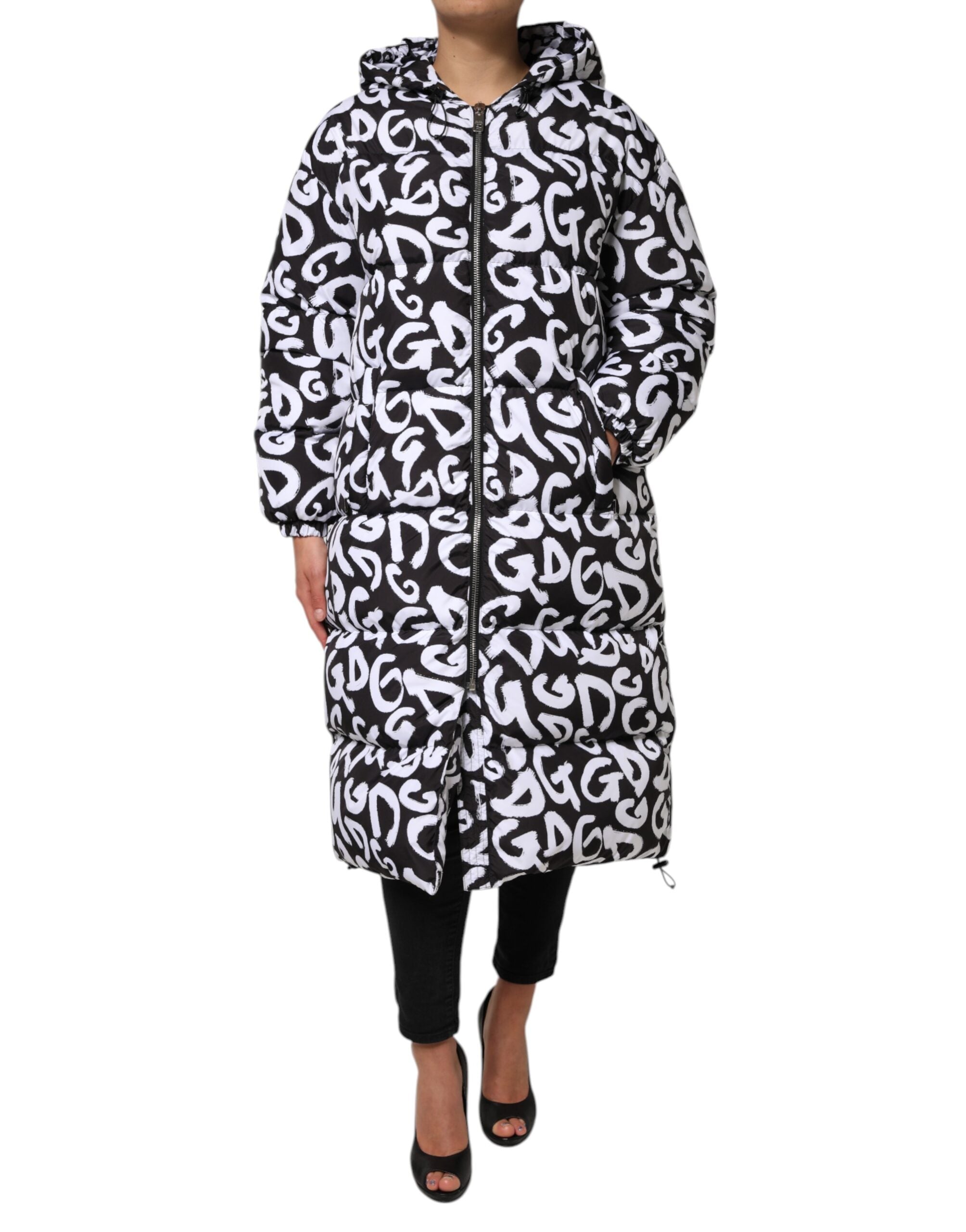 DG Mania Logo Puffer Down Jacket — Black