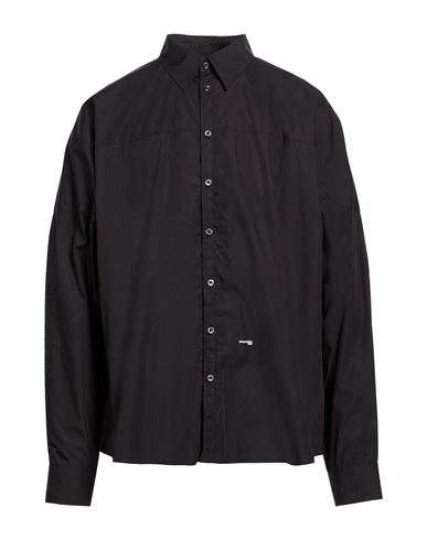 Man Shirt Black Size 36 Cotton