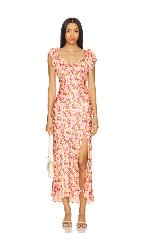 ASTR the Label MAXIKLEID DRESS in Fuchsia,Orange. Größe S. Also in