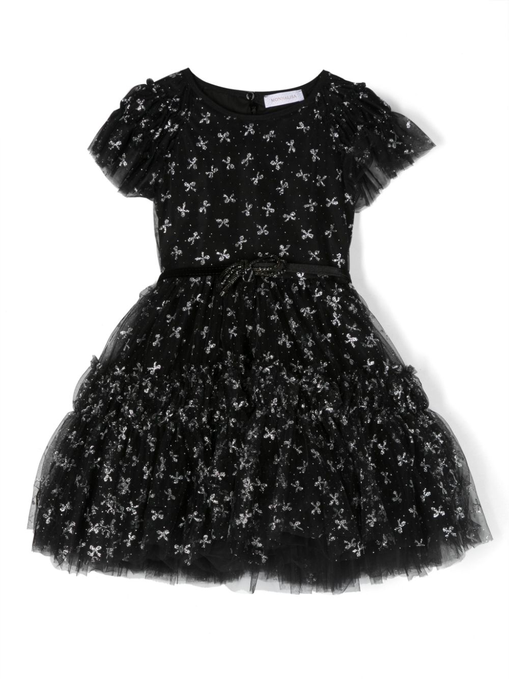 Lurex-detail tutu dress - Black
