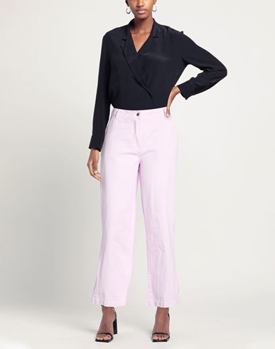 Woman Pants Lilac Size 6 Cotton