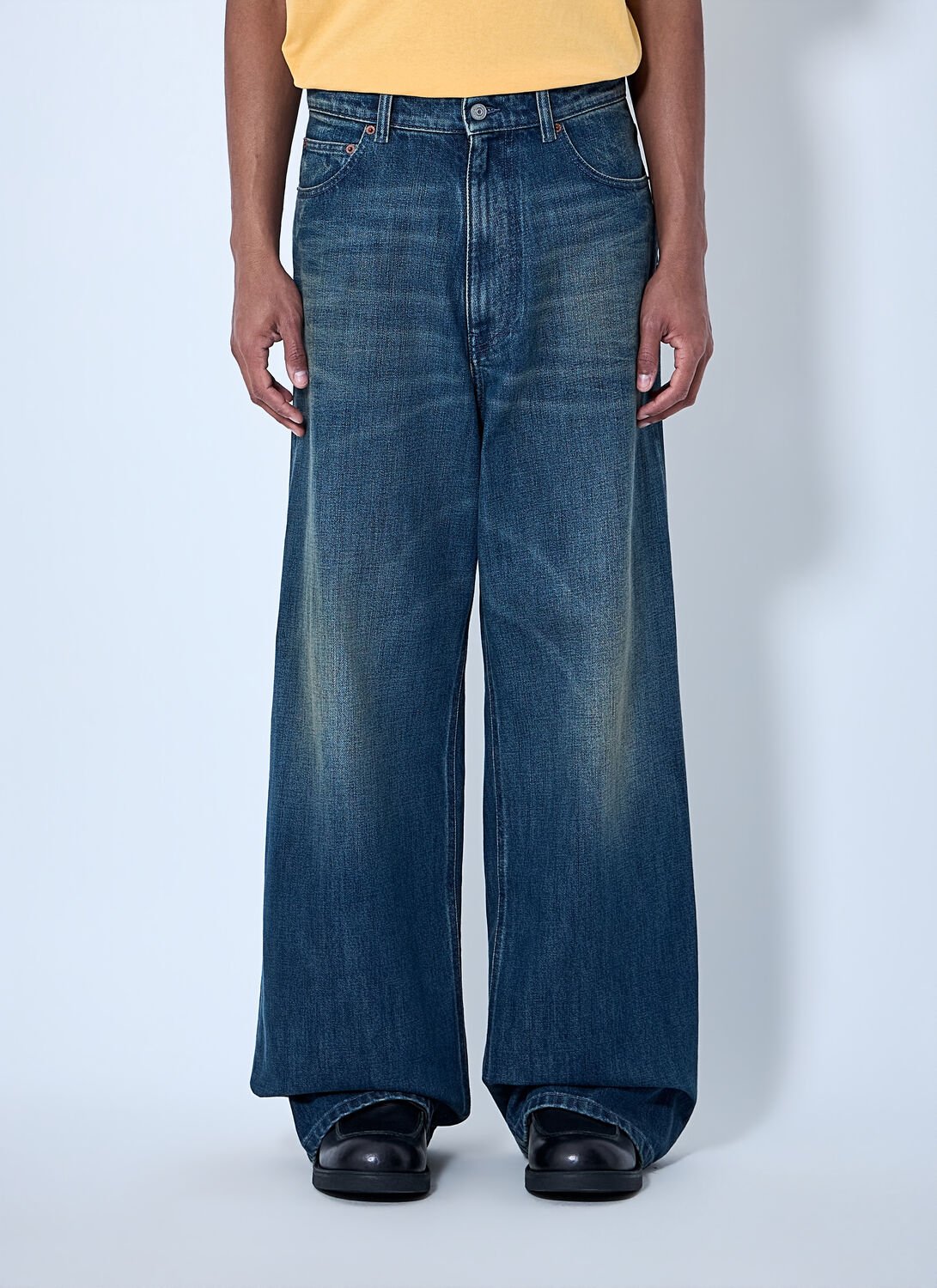 Wide-leg Denim Trousers
