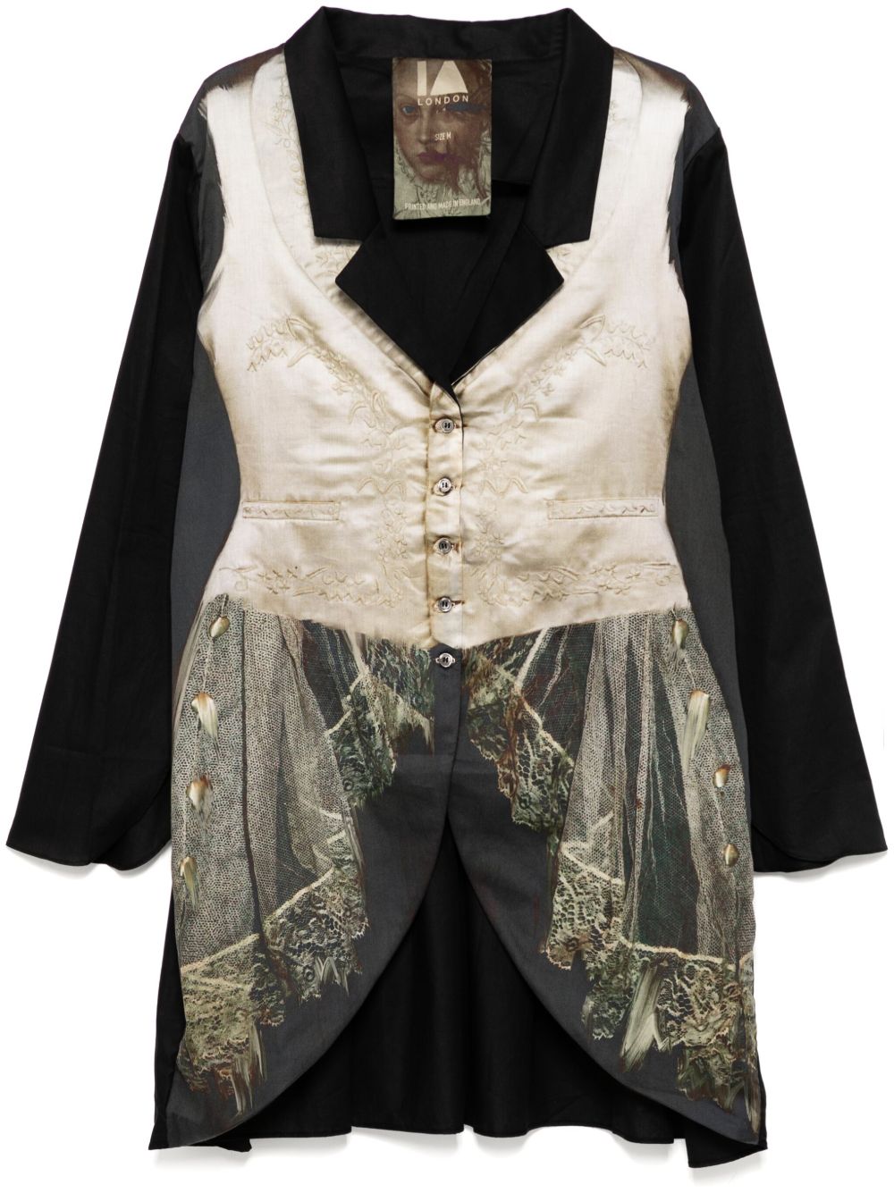 Printed blazer - Black