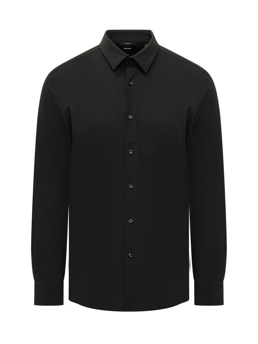 Black Regular Solid Shirt