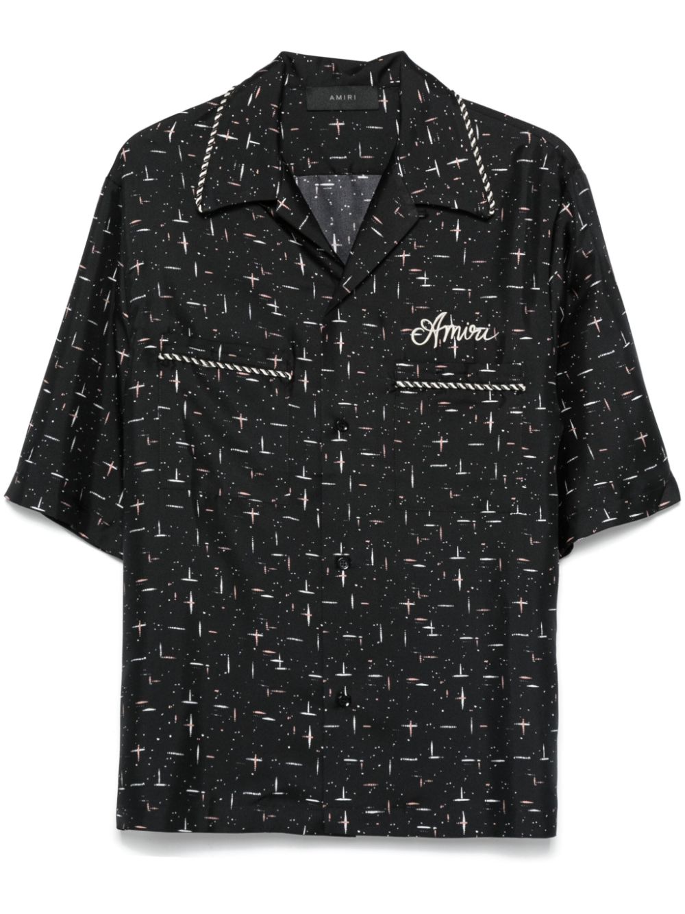 Dash-print shirt - Black