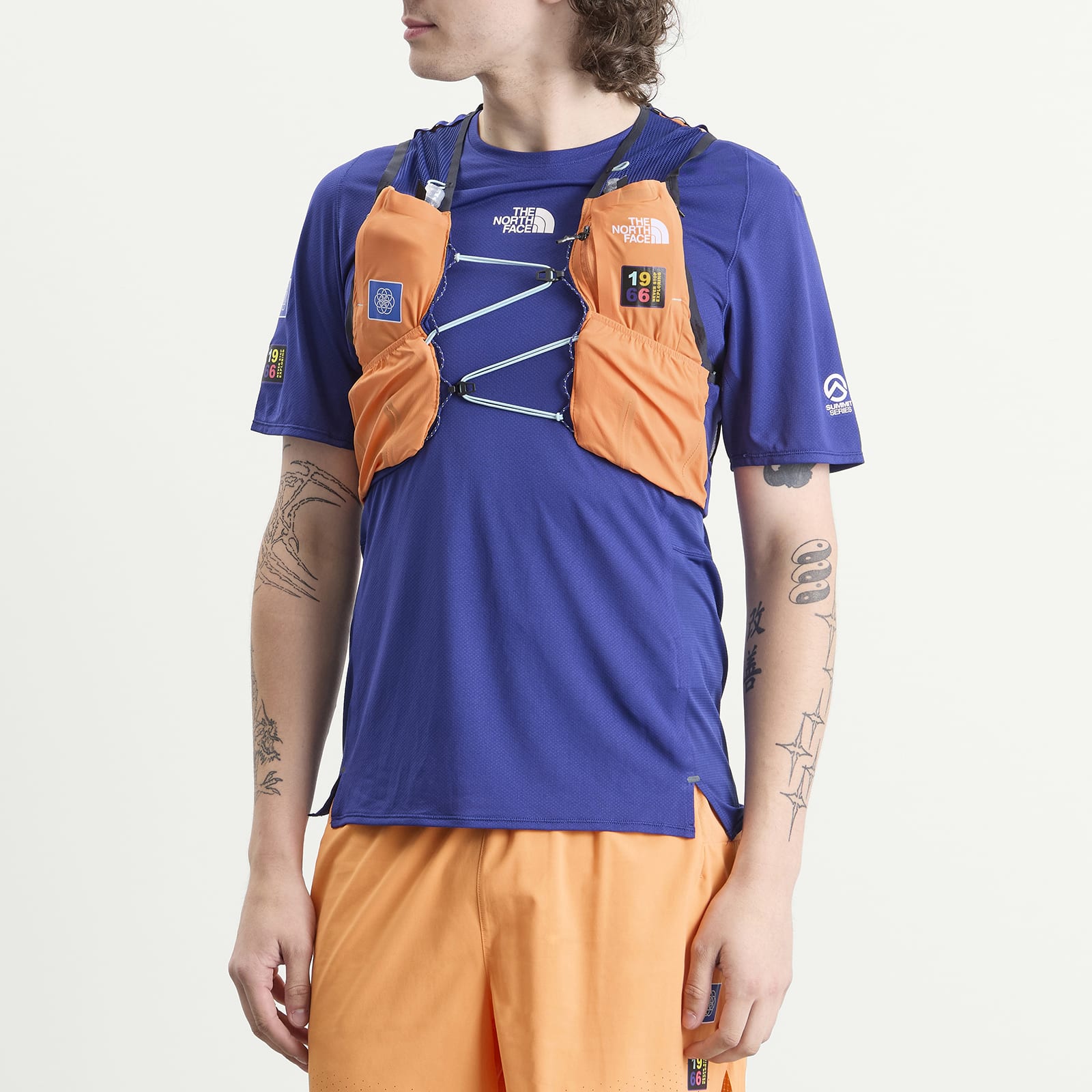 Men's Summit Run Expedition Vest 10 in Papaya/Bold Blue