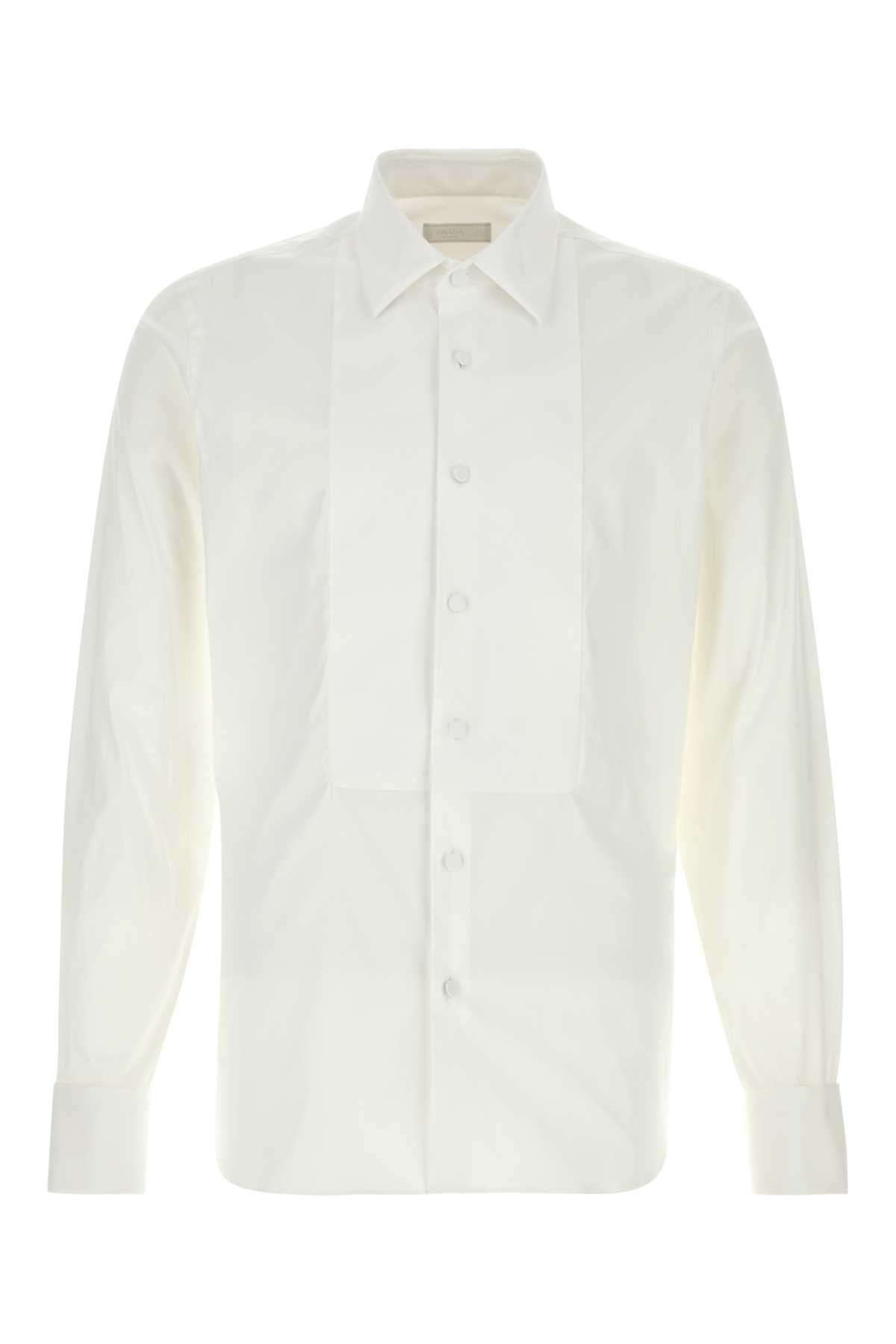 Stretch Poplin Shirt — White