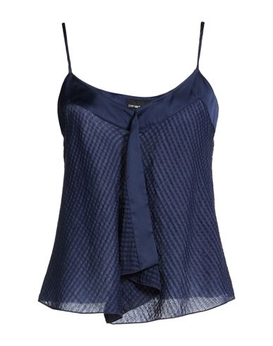 Woman Top Navy Size 10 Polyamide, Cotton, Viscose