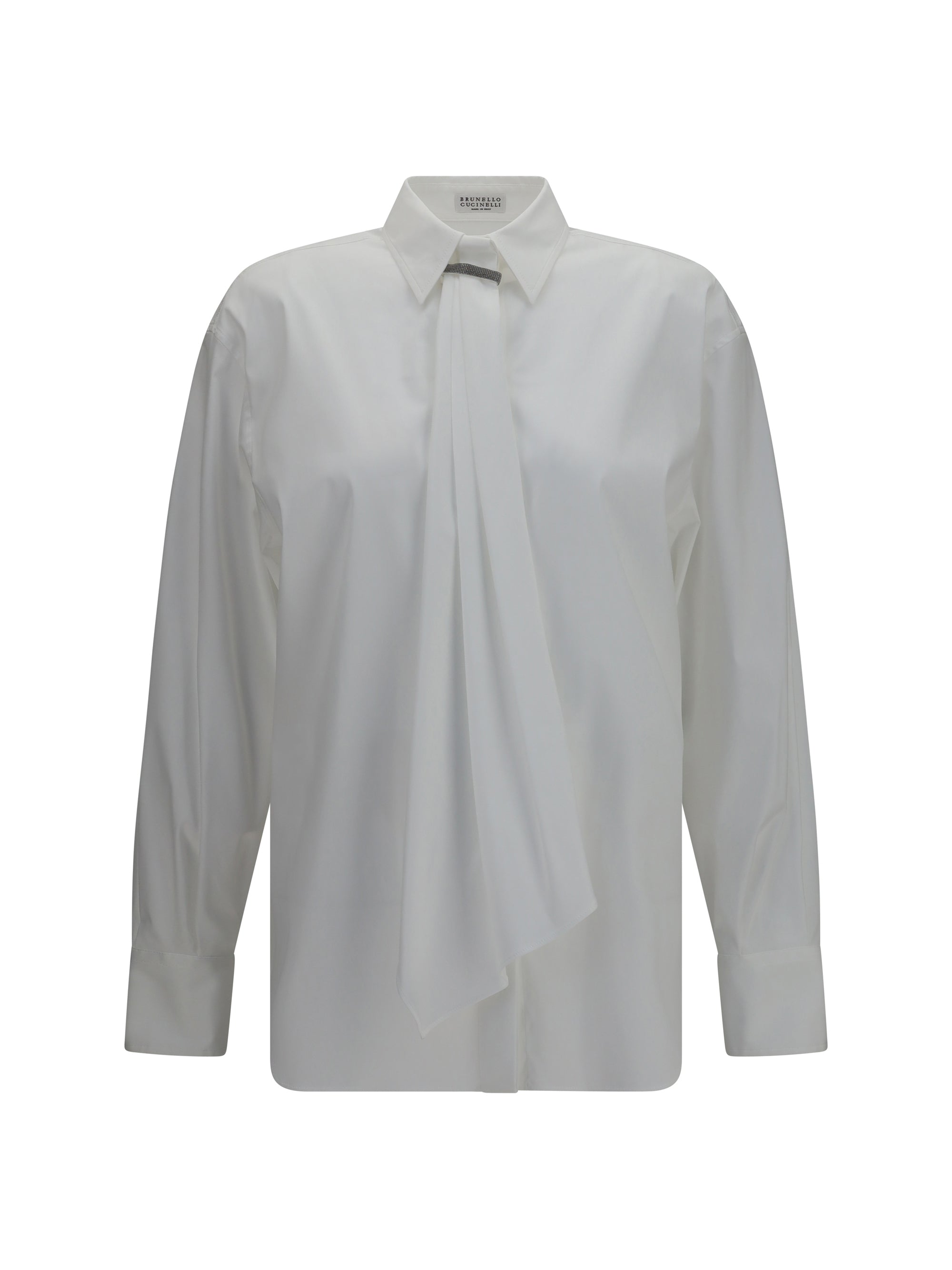 Monili-Embellished Shirt — White