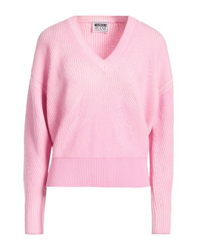 Woman Sweater Pink Size L Acrylic, Virgin Wool