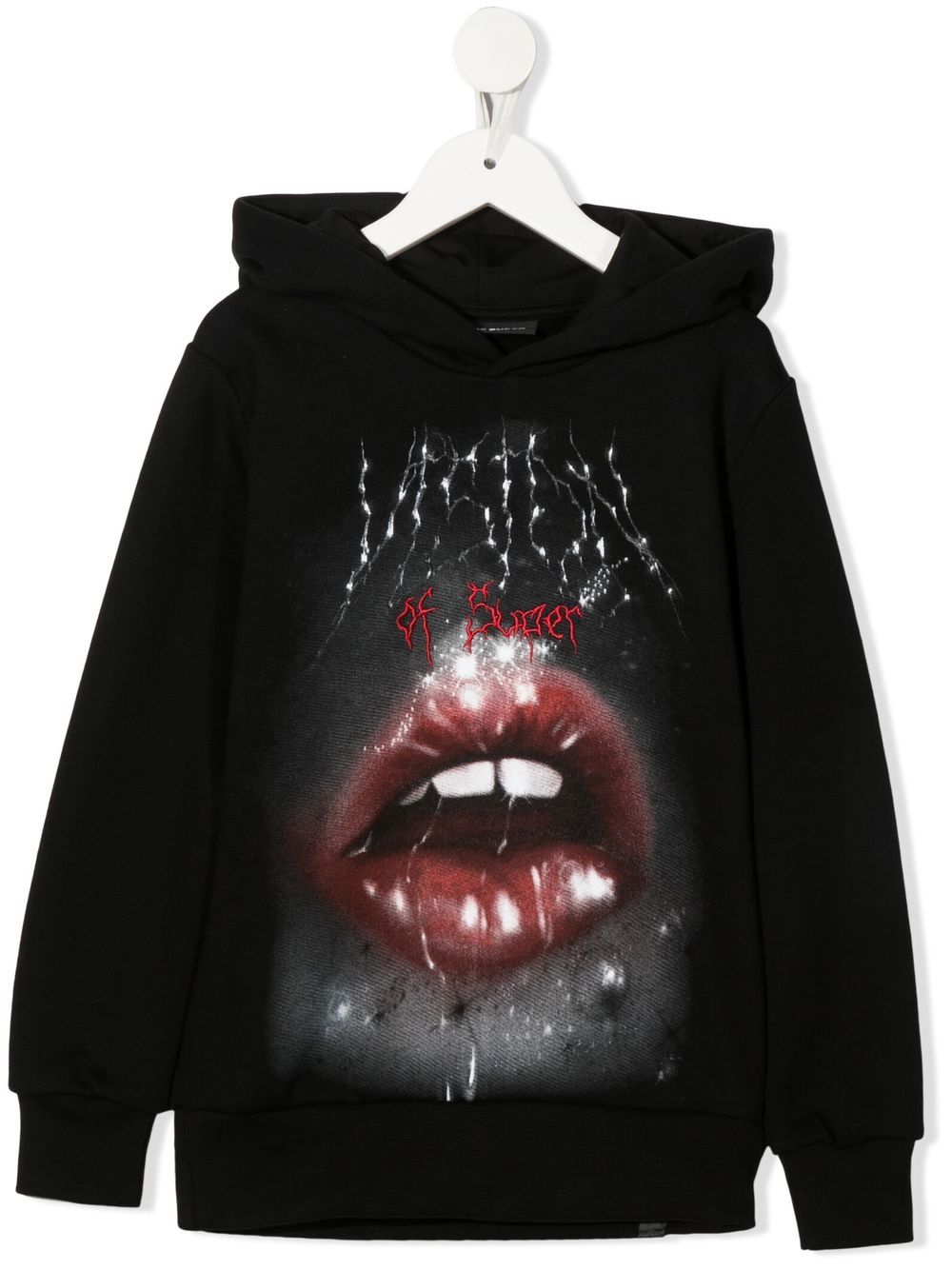 Graphic-print hoodie - Black