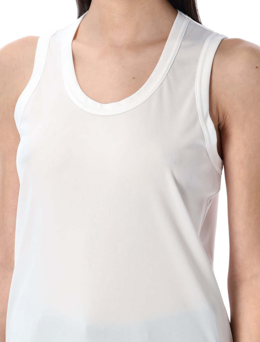 White Logo jersey tank top