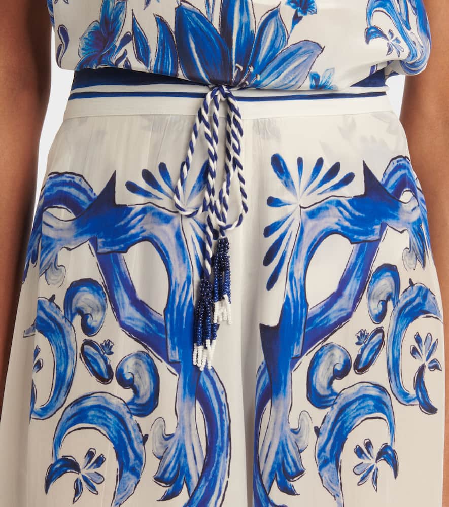 Garden Tiles wide-leg pants
